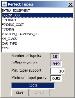 perfect tupel detection dialog